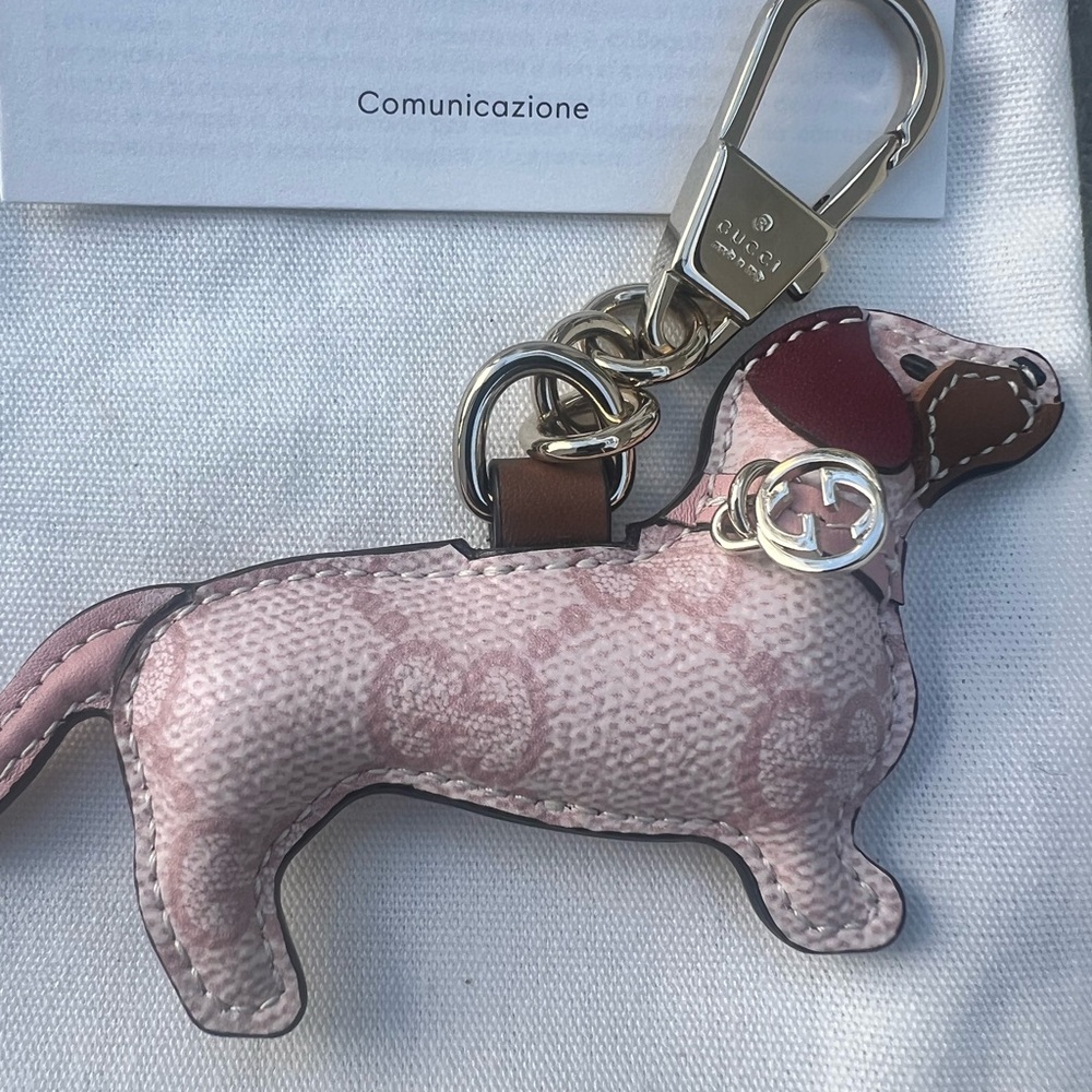 Gucci Pink Dog Keychain